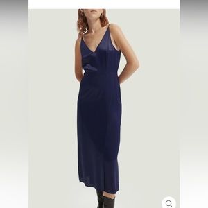 Scotch and soda navy slip dress
